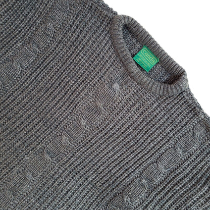 Canda Vintage 90's Blue Knitted Acrylic Jumper UK Men's Size Large