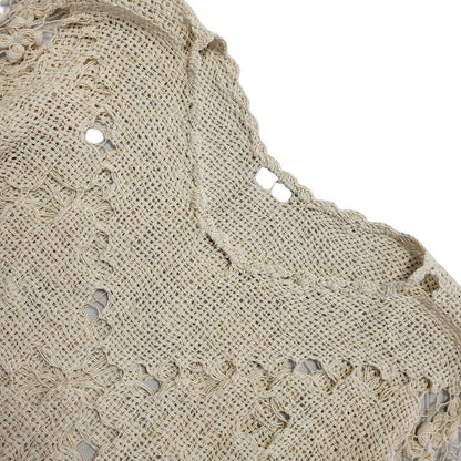90s Vintage Beige  Round Neck Knitted Jumper Uk Women's Size 12