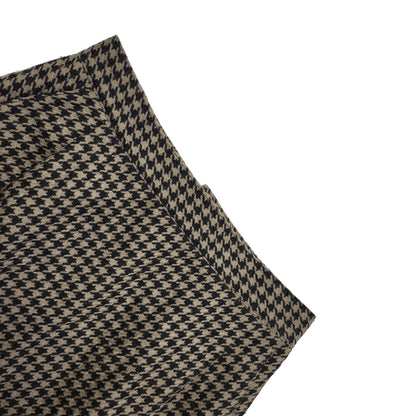 Pino Vintage 80's Brown & Black Houndstooth Straight Skirt Women's UK 6 W24