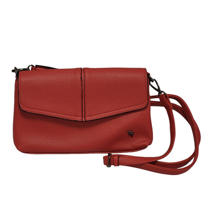 Tom Tailor Red Leather Small Shoulder Bag Uk Women's Size 6.5" x 10"