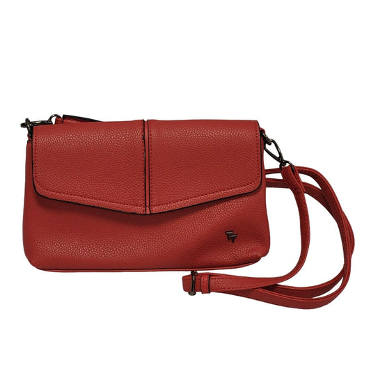Tom Tailor Red Leather Small Shoulder Bag Uk Women's Size 6.5" x 10"