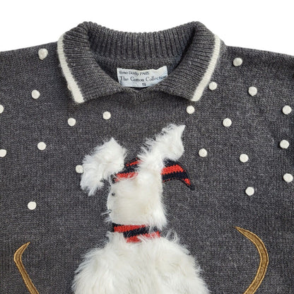 Rene Derhy Paris Grey 90s Xmas Jumper UK Women's Size S
