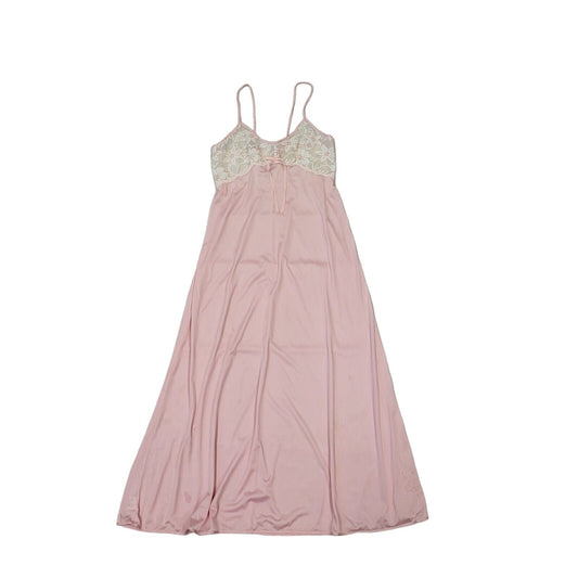 Vintage 90s Pink Sleeveless Night Dress Uk Women's Size 16