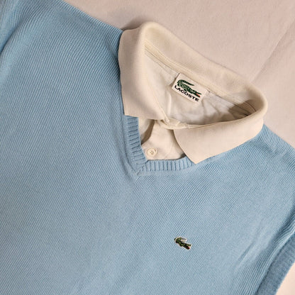 Lacoste Y2K Blue Short Sleeve Polo Top & Vest Men's UK Size L