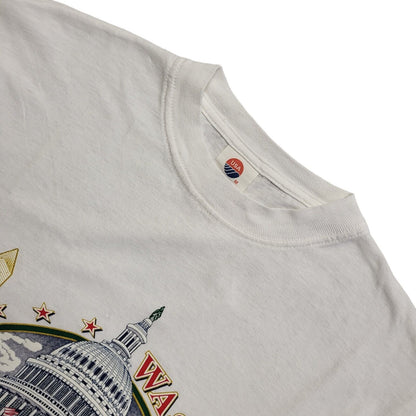 USA Orient Vintage Y2K White Washington DC 2000 Single Stitch T-Shirt Womens M