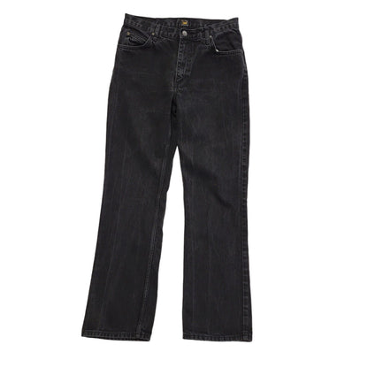 Lee Brooklyn Black Straight Denim Jeans Uk Women's Size 16 W34 L34