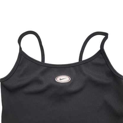 Nike Black Vintage Y2K Cropped Strap Vest Top Womens UK Size S