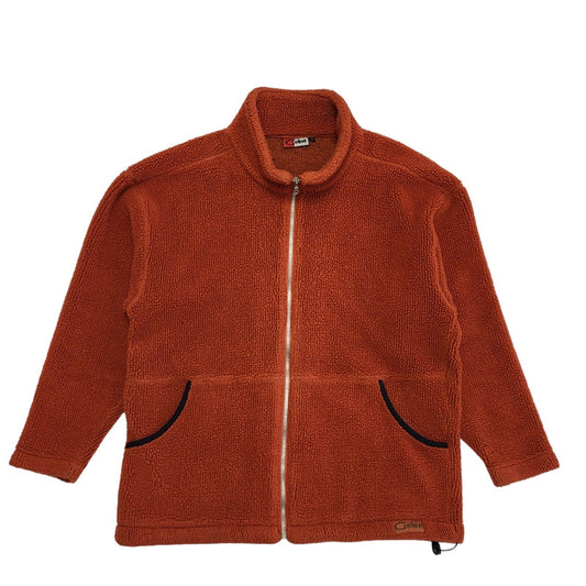 Gelert 80s Vintage Terracotta/Orange Zipped Fleece Jacket Uk Men's Size Large