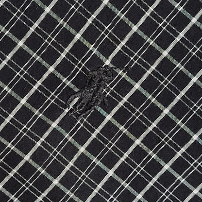 Ralph Lauren Black & white Checked Vintage 90's Long Sleeve Shirt UK Men's M