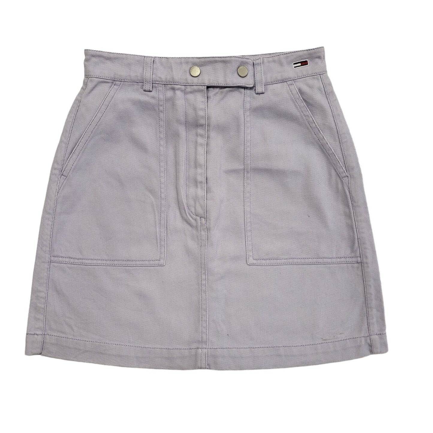 Tommy Jeans Purple Denim Mini Skirt Uk Women's Size Small W26