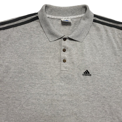 Adidas Vintage 90s Grey Polo Shirt Uk Men's Size Large