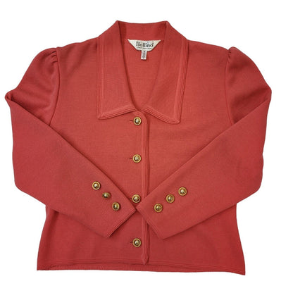 Bellino 80s Vintage Pink Wool Blend Cardigan Women's Size 12 Eu 40
