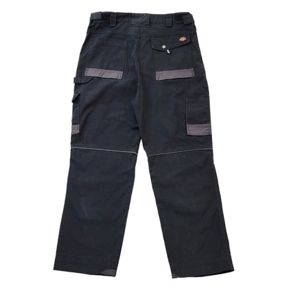 Dickies Black Straight Leg Cargo Workwear Trousers Men's Size XL W36 L29