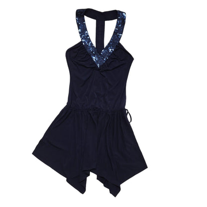Next Y2K Blue Sequin Drawstring Racer Back Dress BNWT Womens UK 10
