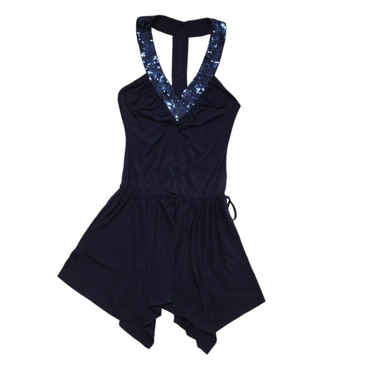 Next Y2K Blue Sequin Drawstring Racer Back Dress BNWT Womens UK 10
