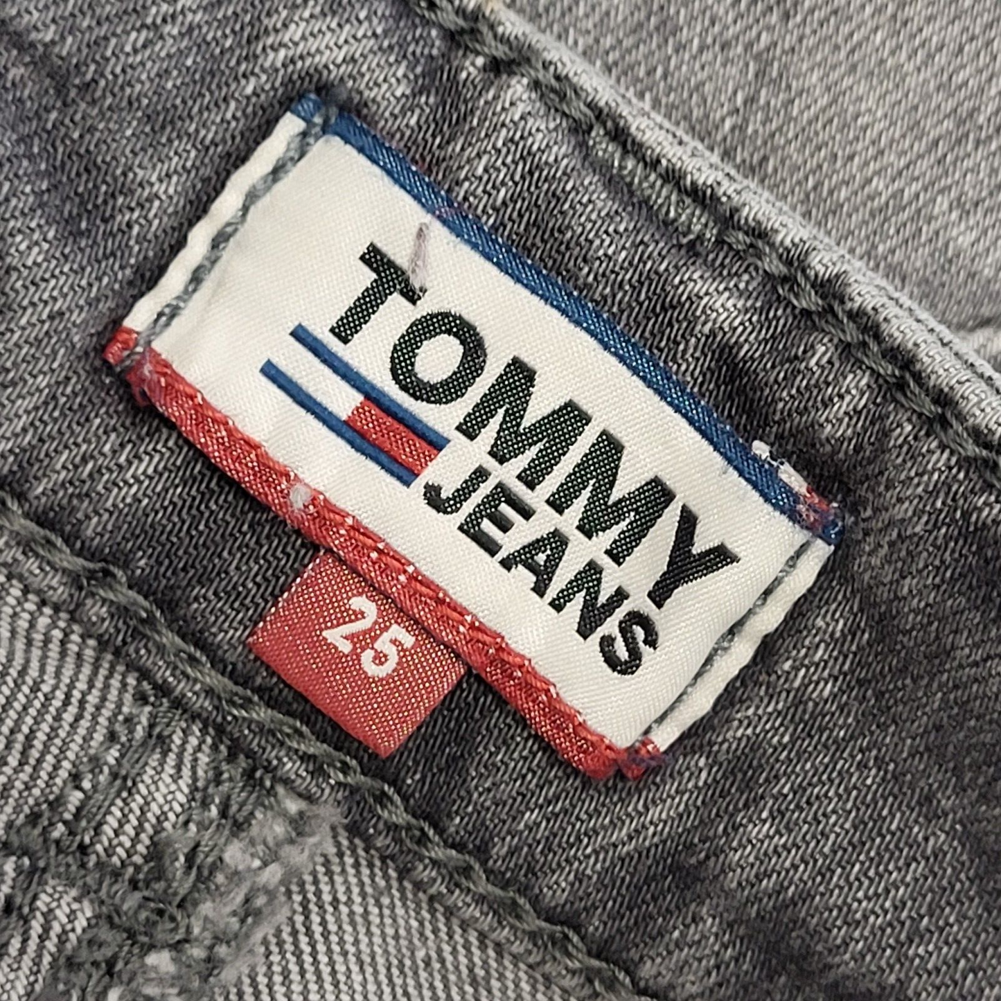 Tommy Hilfiger Vintage 90's Grey Short Denim Skirt Womens UK 6-8 W25