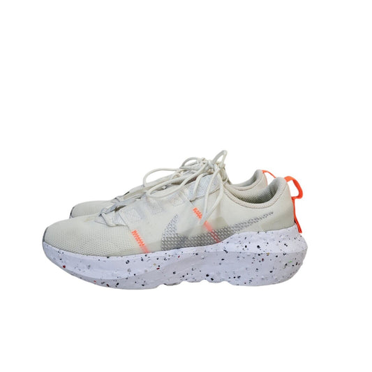 Nike White & Orange Lace-up Sports Casual Trainers Uk Women's Size 5.5
