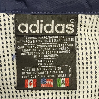 Adidas 90s Vintage Blue Hooded Zip Up Jacket Kids Size Small