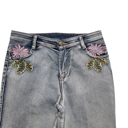 90s Vintage Skinny Bootcut Blue Denim Jeans Women's Size m 10 W29 L29