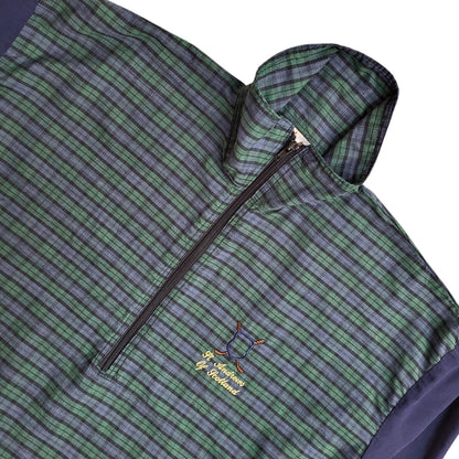 St Andrews Golf Green & Blue Check 1/4 Zip Vintage 90s Sweatshirt Men's Size L