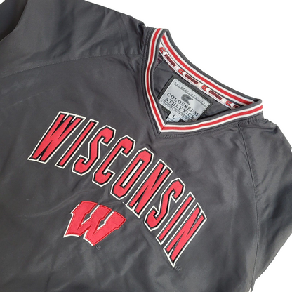Colosseum Athletics Grey Wisconsin Vintage 90's Sweatshirt UK Men's Size L