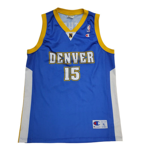 Champion Denver Blue & Yellow Anthony No.15 NBA Basketball Vest UK Men's XL