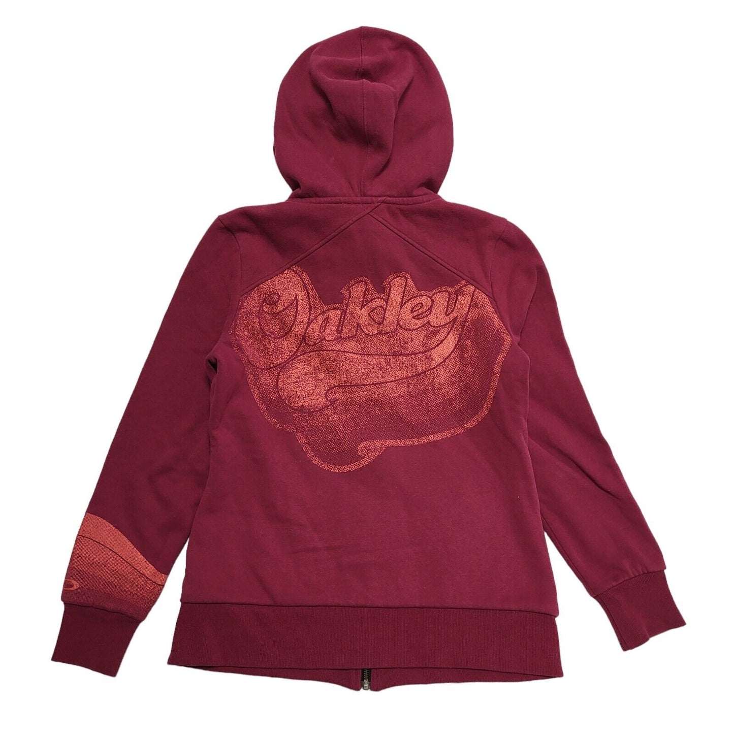 Oakley Vintage Y2K Pink Full Zip Lined Hoodie Womens UK Size S