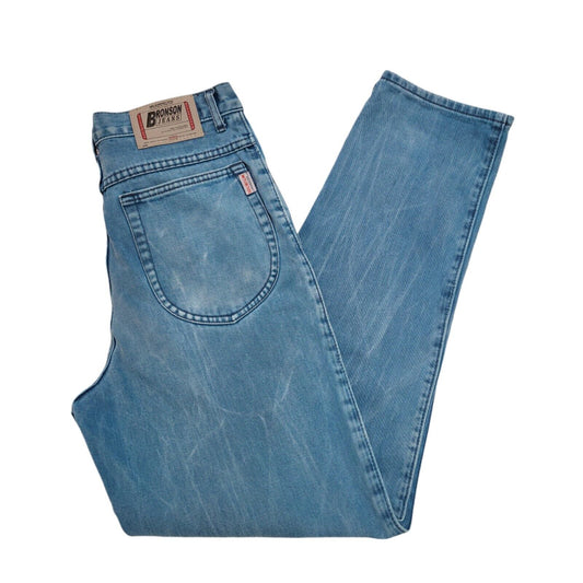 Bronson 90s Vintage Blue Tapered Denim Jeans Men's Size M W32 L32
