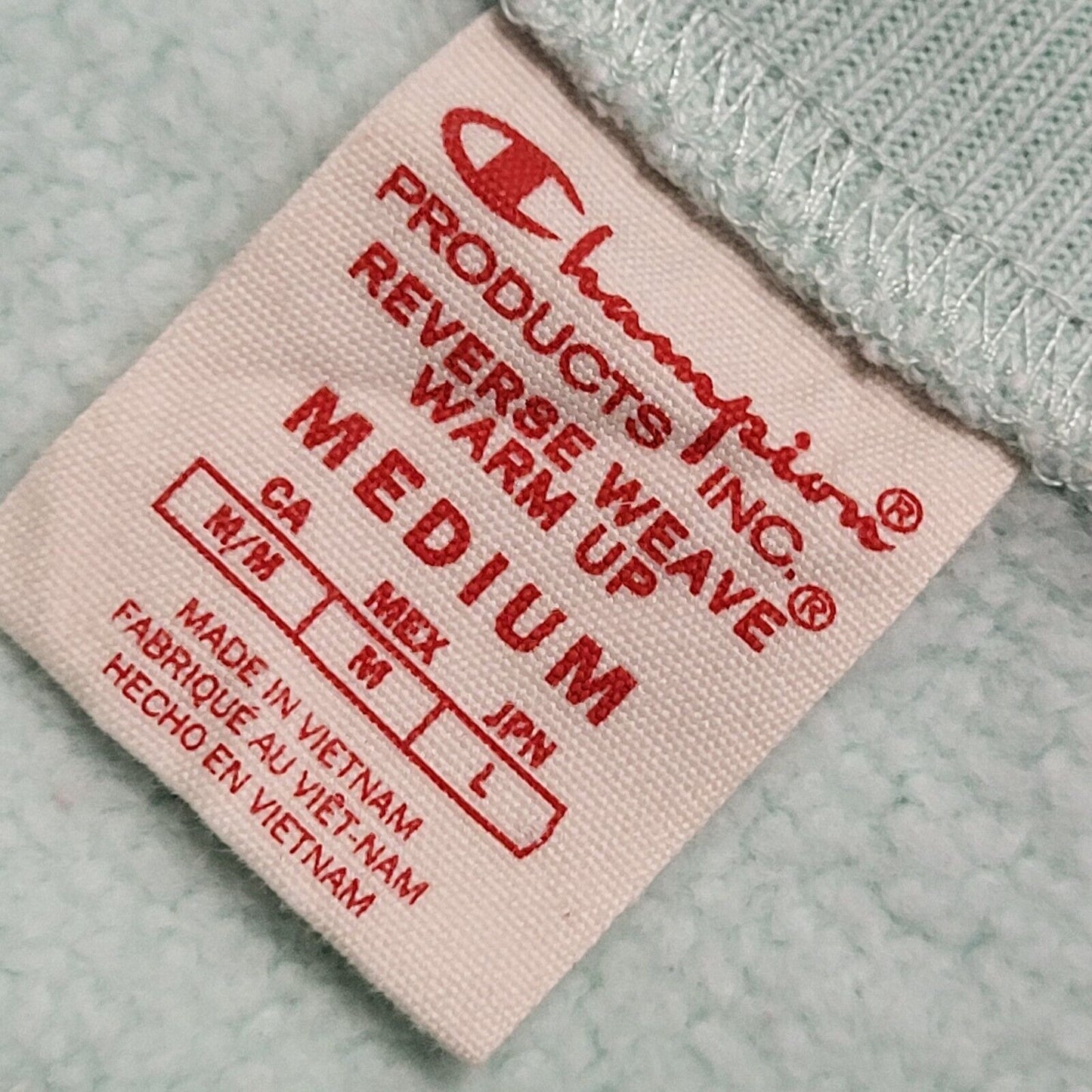 Champion Reverse Weave Vintage Y2K Turquoise Sweatshirt Women's UK Size M