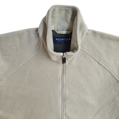 Regatta Vintage 80s Light Green Hiking Fleece Jacket Uk Men's Size XL