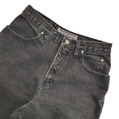 Biker Blues 80s Vintage Black Straight Leg Jeans Women's Size 10 W28 L33