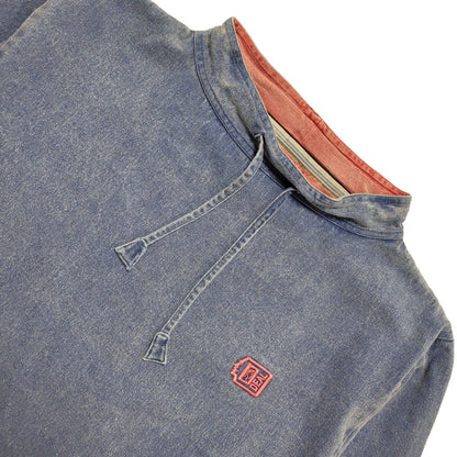 Deal Vintage 90's Blue 1/4 Zip Sweatshirt Uk Men's Size Small