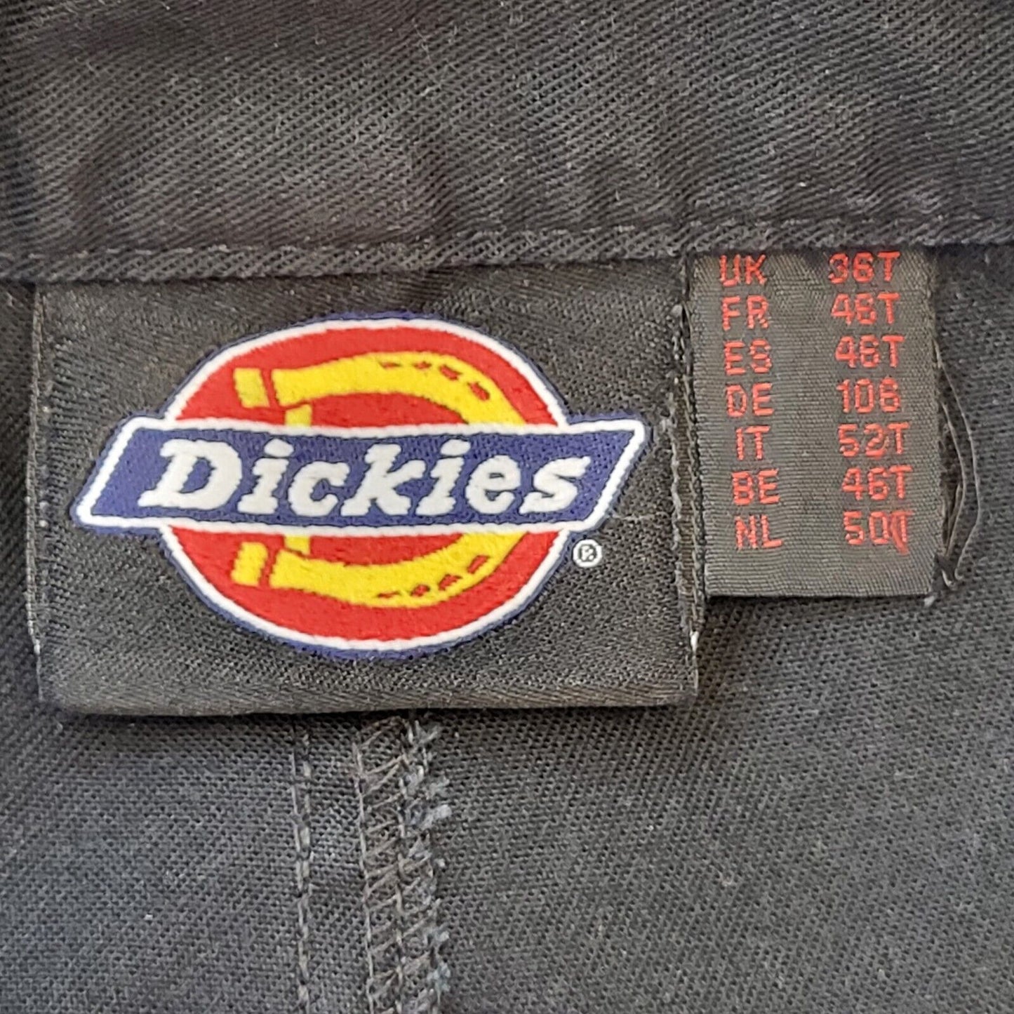 Dickies Black Workwear Straight Leg Cargo Trousers Men's Size XL W36 L32