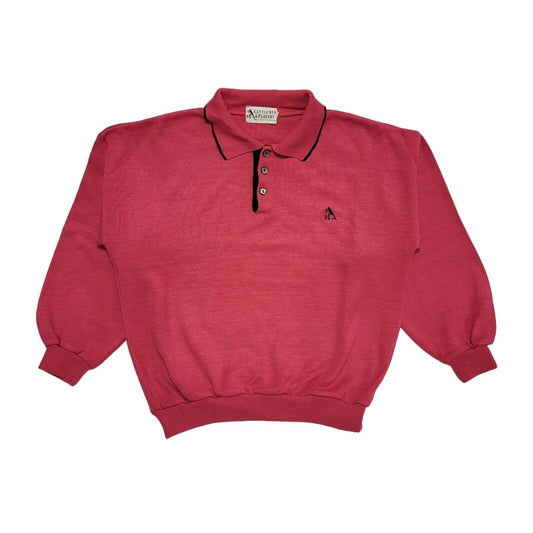 Gentlemen & Players 80s Vintage pink Collared Jumper Uk Men's Size M