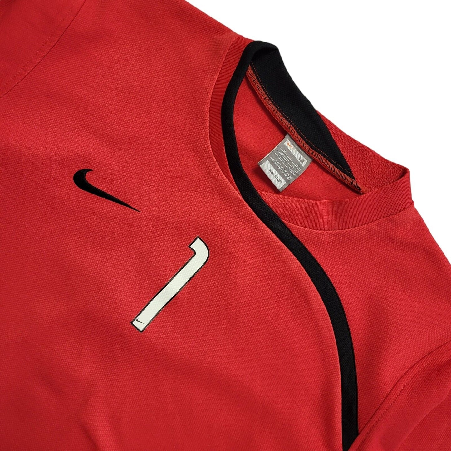 Nike Vintage Y2k Red Goalkeeper No 1 Football Shirt Uk Men's Size M
