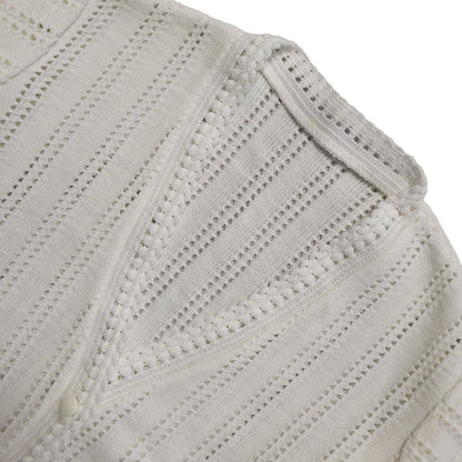 Vintage 90's White Button Front Long Sleeve Cardigan Womens UK 14