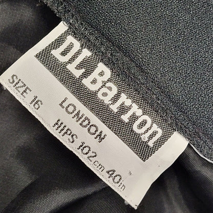 DL Barron Vintage 80's Black Pleated Skirt Uk Women's Size 16 W32