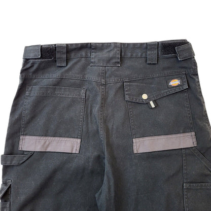 Dickies Black Straight Leg Cargo Workwear Trousers Men's Size XL W36 L29