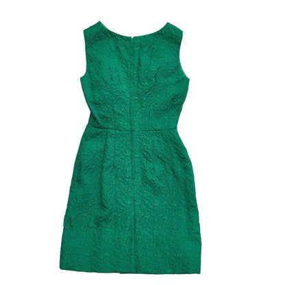 Vintage 70s Green Sleeveless Daywear Dress Uk Women's Size 10