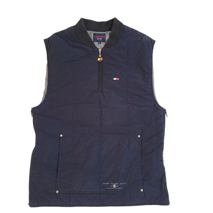 Tommy Jeans Navy Blue Sleeveless High Neck Gilet Uk Men's Size Large