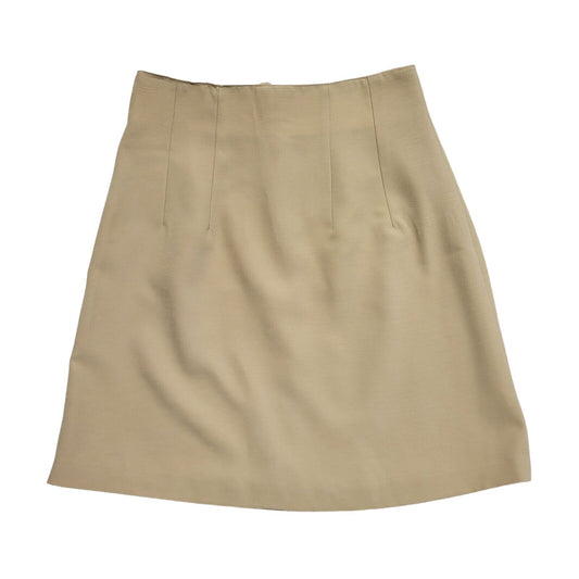Vintage 90's Beige Back-Zip Short Skirt Uk Women's Size 8 W26