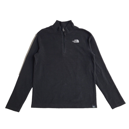 The North Face Black 1/4 Zip Fleece Y2K UK Boy's Size L
