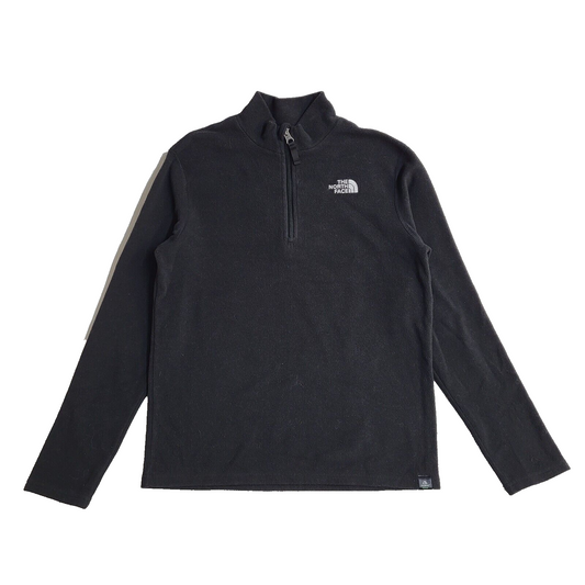 The North Face Black 1/4 Zip Fleece Y2K UK Boy's Size L