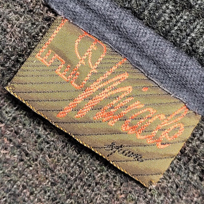 Miracle Vintage 80s Brown Geometric V-Neck Jumper Men's UK XL
