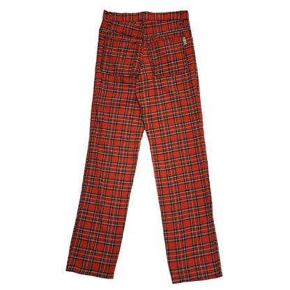 Apartment 90s Red Check Trousers Uk Women's W30 L34