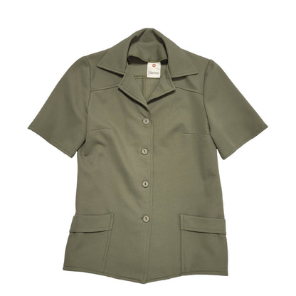 Slimma 70s Vintage Khaki 2 Piece Trouser Suit Uk Women's Size 14 W30