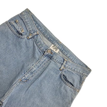 Pure Light Blue 90s Vintage Straight Leg Denim Jeans Uk Women's 14 W32 L25