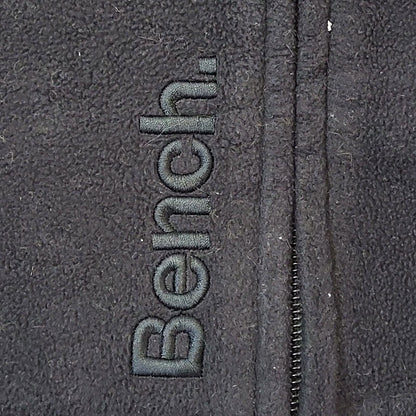 Bench Y2K Vintage Black Hooded Zip Up Fleece Women's Size XS