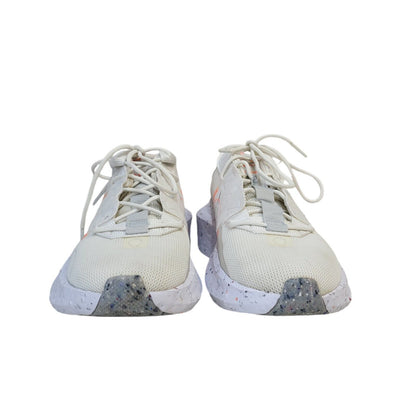 Nike White & Orange Lace-up Sports Casual Trainers Uk Women's Size 5.5