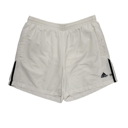 Adidas White Y2k Drawstring Sports Shorts Uk Men's XL Waist 36"